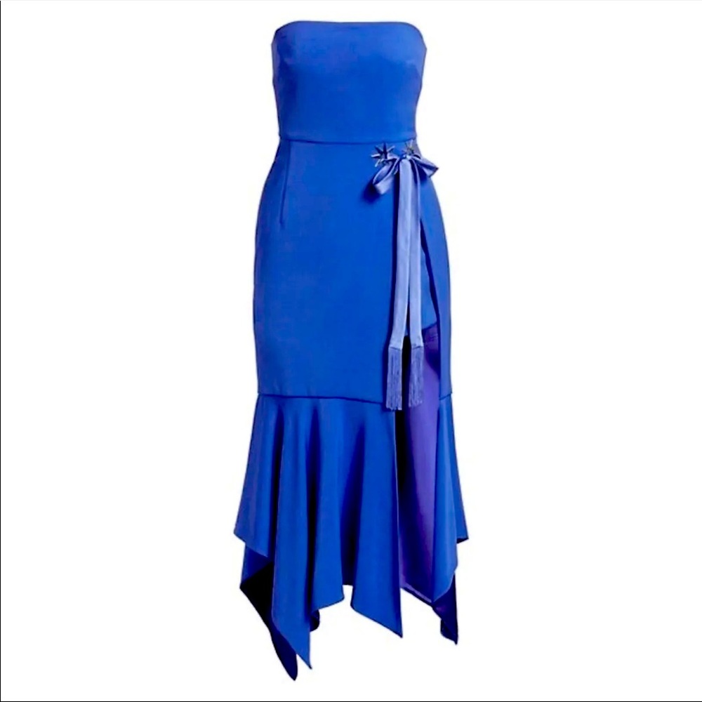 COPY - NWT Jonathan Simkhai blue crepe bandeau dress size 4